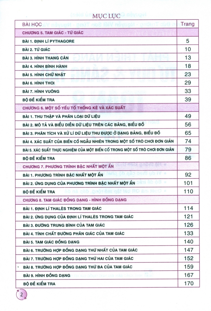 PHÁT TRIỂN NĂNG LỰC TƯ DUY VÀ SÁNG TẠO TOÁN LỚP 8 - TẬP 2 (Biên soạn theo chương trình GDPT 2018)